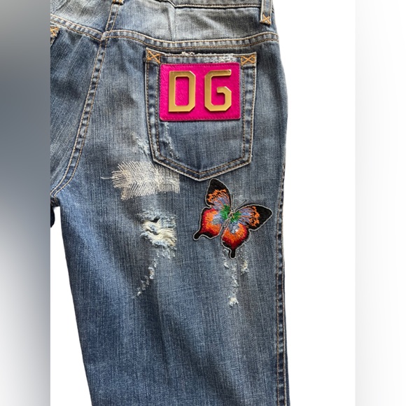 Dolce & Gabbana Vintage Embroidered Butterfly Jeans - Picture 5 of 12